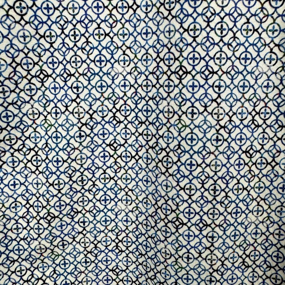 Men's Robert Graham Blue Geometric Print Classic Fit Button Up Casual Shirt M - Picture 3 of 8